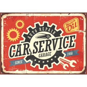 Autocollant Retro Car Service since 1956