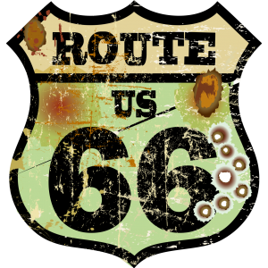 Autocollant Route 66 modèle 2