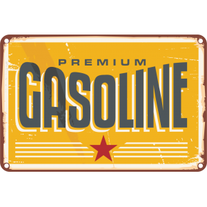 Autocollant Panneau Vintage Premium Gasoline