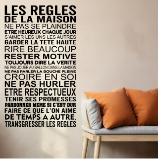 Sticker citation Les règles de la maison modèle 4