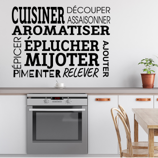 Sticker citation Cuisiner