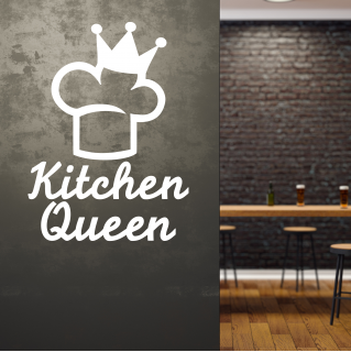 Sticker citation Kitchen Queen