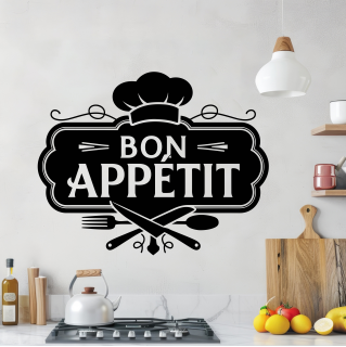 Sticker citation Bon Appetit ! Modèle 2