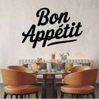 Sticker citation Bon Appetit ! Modèle 5