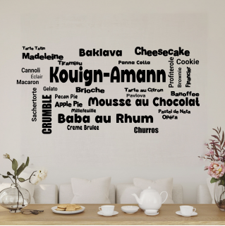 Sticker citation Patisseries du monde