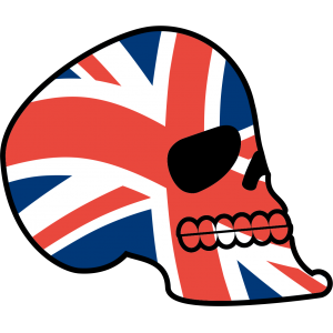 Autocollant Tête de mort British